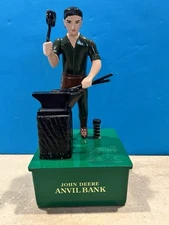 JOHN DEERE COLLECTIBLE  Animated Blacksmith Anvil Bank