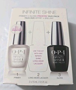 OPI Infinite Shine Primer + Gloss Prostay Duo Pack For Nail Lacquer - NEW
