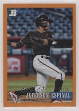 2021 Bowman Heritage Orange Chrome Refractor 4/25 Jeferson Espinal #192 10q9