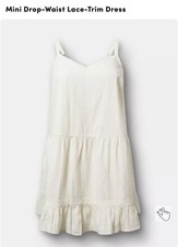 Torrid Mini Drop Waist Lace Trim Dress Size 3X