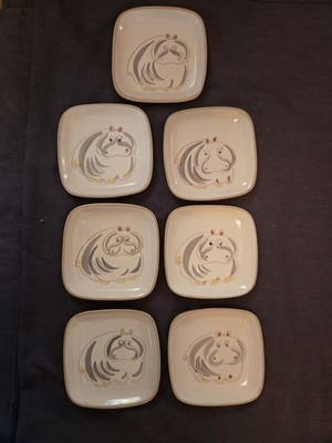 7 Glidden hippo appetizer  5.5'' plates no chips or cracks