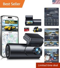 Dash Cam Front and Rear Camera,4K 1080P, 5.8GHz WiFi  GPS Dash Camera for Ca...