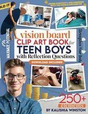Vision Board Clip Art Book for Teen - Paperback, by Winston Kalishia - Good