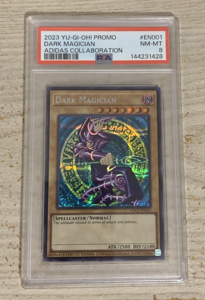 Yu-Gi-Oh! Dark Magician Adidas Promo Secret Rare ADC1-EN001 PSA 8