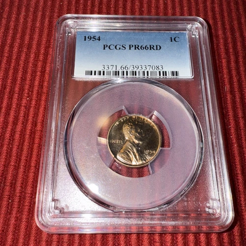 PR66RD 1954 RED LINCOLN WHEAT PENNY PCGS GRADED 1C PROOF UNCIRCULATED RARE COIN