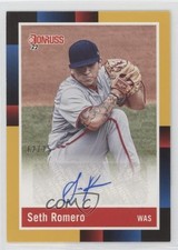 2022 Panini Donruss Retro 1988 Signatures Gold 12/25 Seth Romero Auto 0c2
