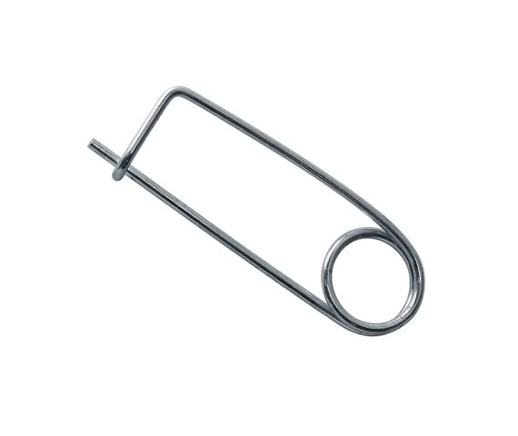 Safety Pin Coiled Tension .091 x 1-11/16 HD Spring Wire ZC (12 Pieces)