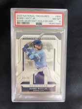 Bobby Witt Jr (POP 1) PSA 8  #/25 Natl. Treasures Game Gear Swatches HOLO SILVER
