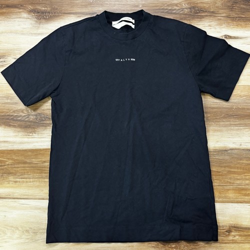 1017 ALYX 9SM T-Shirt Size S Logo Graphic Cotton Regular Fit Black S20-ALYX-AAM