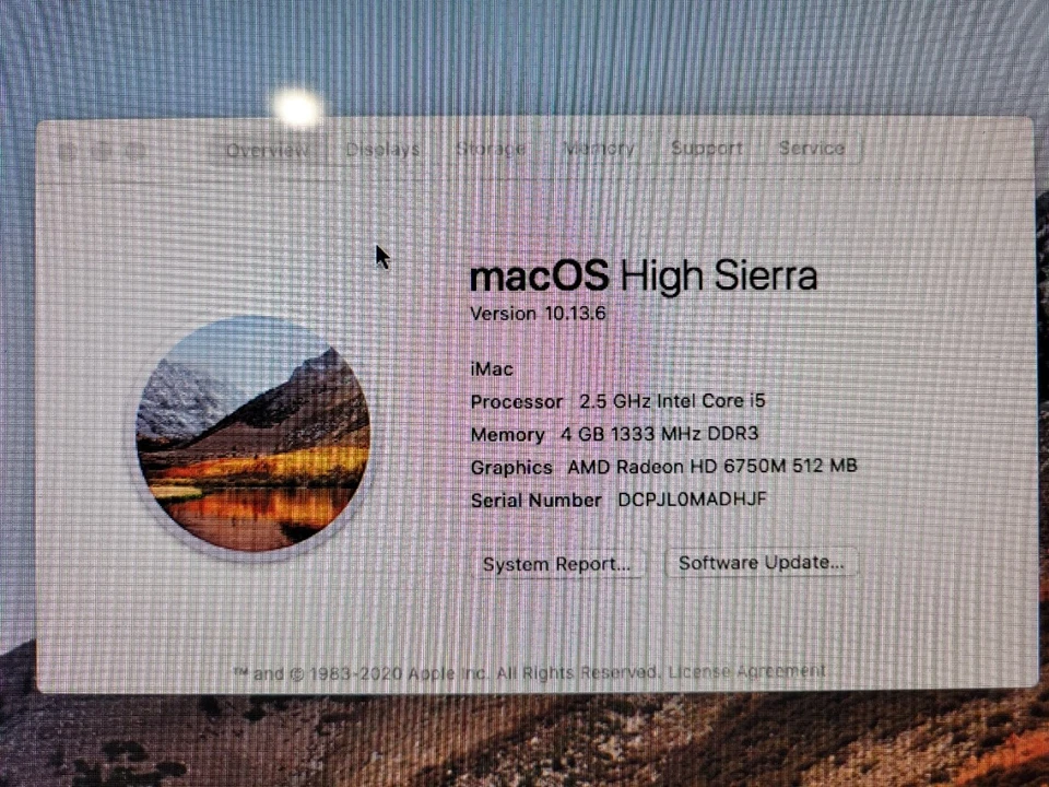 Apple iMac A1311 21.5" Intel Core i5 2.5GHz 4GB RAM 500GB HDD All in One Desktop - Image 4 of 4