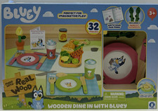 Bluey Wooden Dine In With Bluey  32PCS  3  FAST SHIPPING  NEW  SEALED