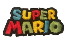 SUPER MARIO BROS VIDEO GAME - MULTI COLOR LOGO - EMBROIDERED IRON-ON PATCH