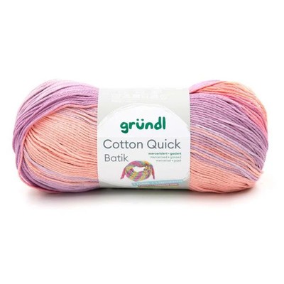 Gründl Wolle Cotton Quick Batik 100 g creme-rosa-lila-flieder  Wolle