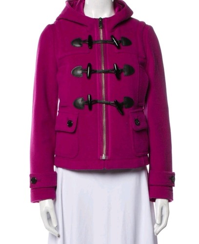 Burberry Brit Blackwell Short Wool Duffle Coat Size US 2