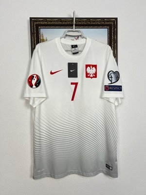 Poland Home football shirt 2018 Soccer Nike #7 Milik Jersey Mens