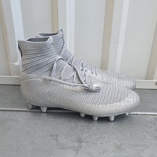 Under Armour UA Highlight 2 MC Knit Silver Football Cleats Men's 11 3027304-099