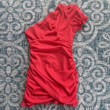 HELLO MOLLY NOT FAIR ON ME DRESS RED SIZE MEDIUM (6)
