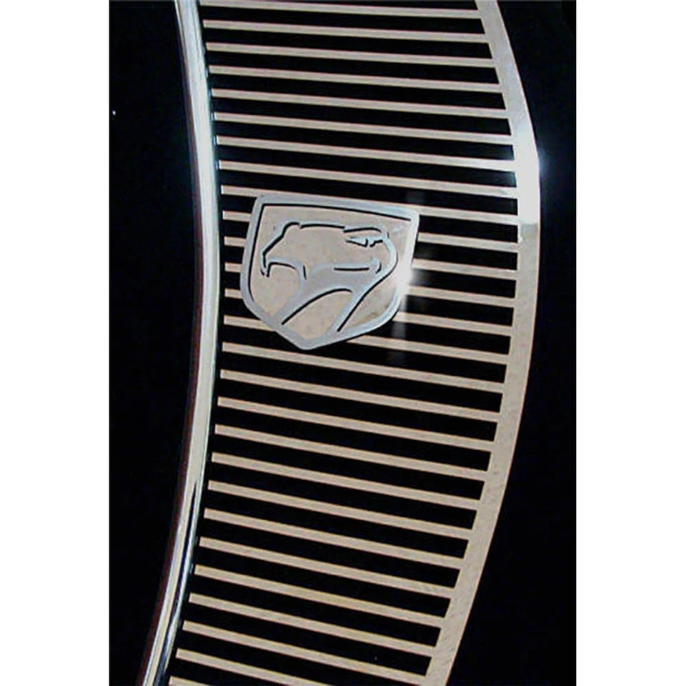 Rejillas de ventilación de capó lateral de acero inoxidable pulido de 2 piezas para Dodge Viper Gen2 1996-02 Foto 3 de 4