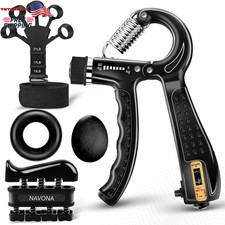 5 PCS Grip Strength Trainer Kit Hand Finger Forearm Exerciser