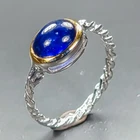 Fine Art Blue Sapphire Ring 925 Sterling Silver Size 5.75 /R466614