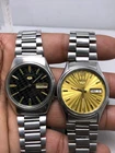 Lot of 2 Vintage Seiko 7S26 & 6309 Automatic 21J Black & Golden Men's Watch
