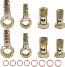 4 Set 12mm 14mm Diameter Banjo Hose Barb Bolt Fittings,Metric Thread Banjo Bol