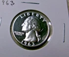 1963 P SILVER WASHINGTON QUARTER PROOF