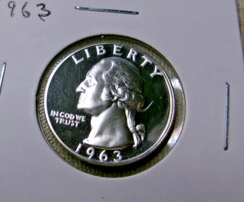 1963 P SILVER WASHINGTON QUARTER PROOF