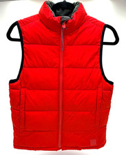 GAP Kids Warm Red Quilted Vest Size M 8/9 Lightweight Puffer Jacket Pre Owned