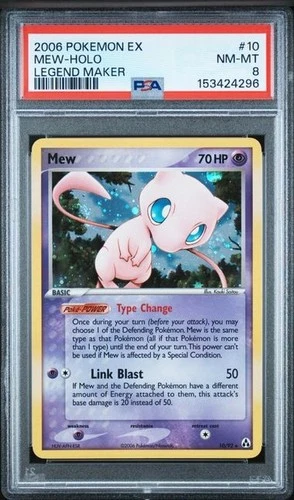 2006 Pokemon EX Legend Maker 10 Mew Holo PSA 8 NEW CERT