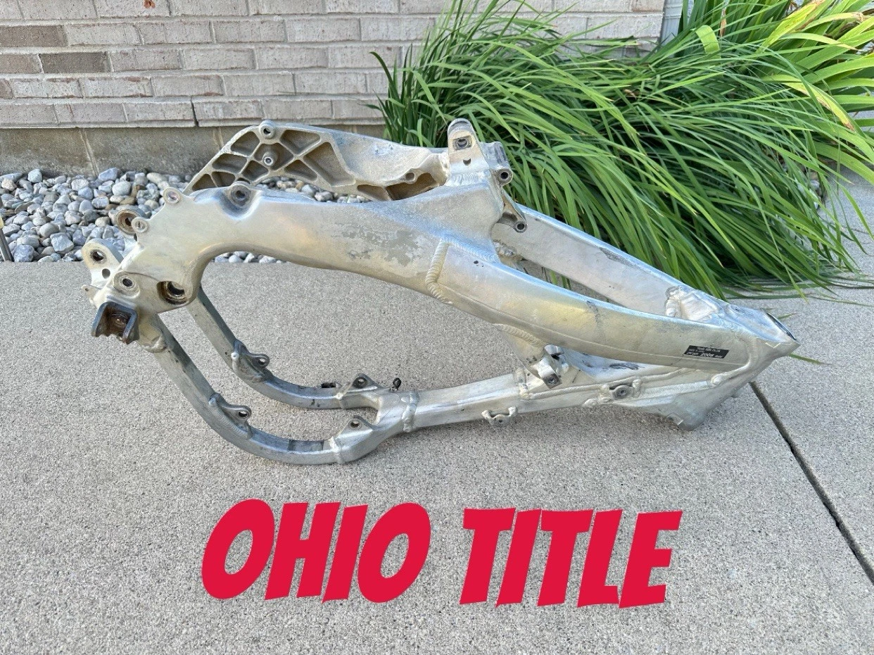 USED OEM 08 2008 HONDA CRF 250 R CRF250R FRAME W TTL PAPERS