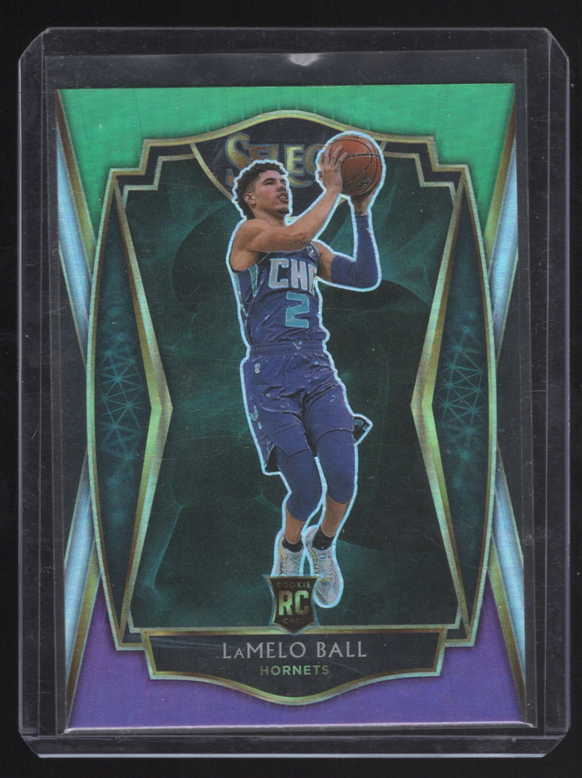 2020-21 Panini Select #183 LaMelo Ball Premier Level Green White Purple Prizm RC