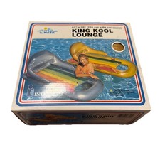 Vintage 1996 Intex The Wet Set GOLD King Kool Lounge 58802 Pool Float Beach Raft