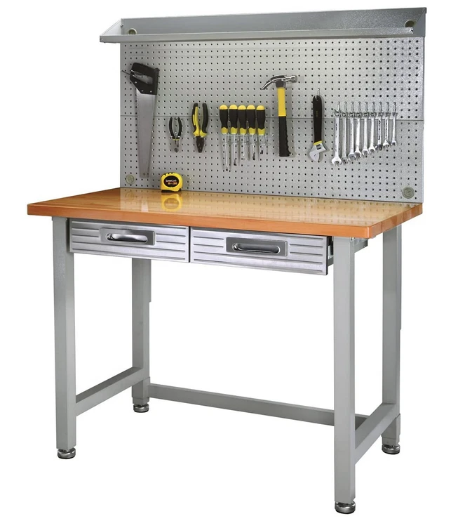 Banco de Trabajo Seville Classics UltraHD Iluminado 48L x 24W x 65.5H Pulgadas Inoxidable Foto 2 de 4