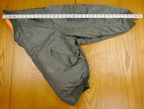 Vintage Avirex MA1 Jacket Mens Large Reversible Green Orange Military Flight - Picture 22 of 24