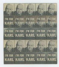 Senator KARL MUNDT 1960's Political 25 VARI-VUE Motion Animation Flicker Sheet