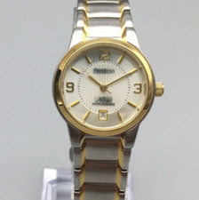 Armitron Now Watch Women 26mm Silver Gold Two Tone Date New Battery 7"