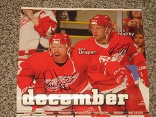2005/06 DETROIT RED WINGS SIGNED Calendar Mike Babcock Kirk Maltby Kris Draper