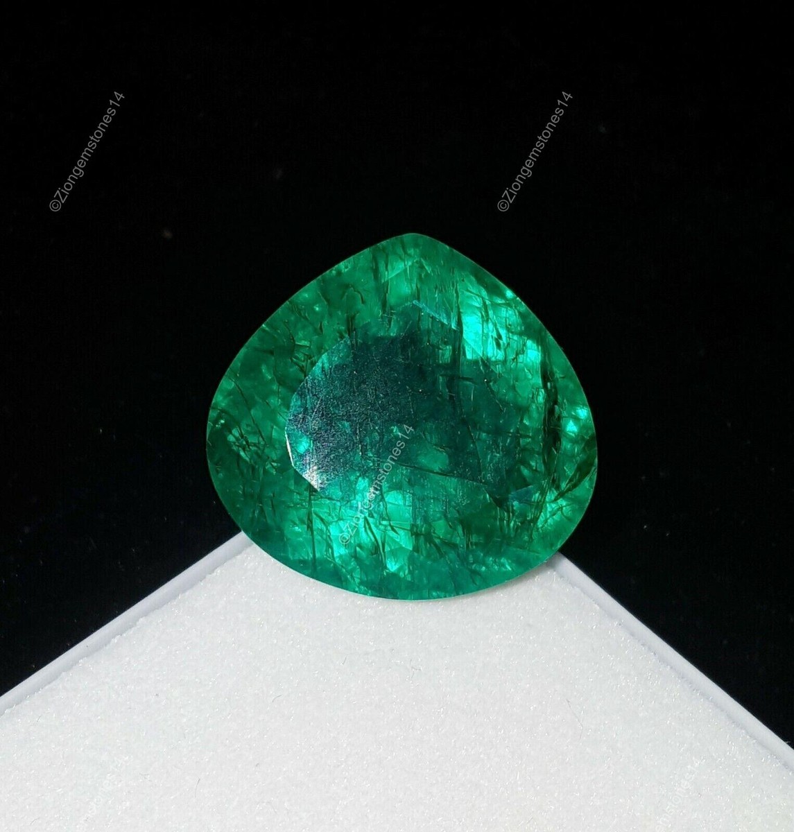 Lot De 6 émeraudes Vertes Naturelles - 39.40 Carats Au Total, Certifiées GIL, Inde