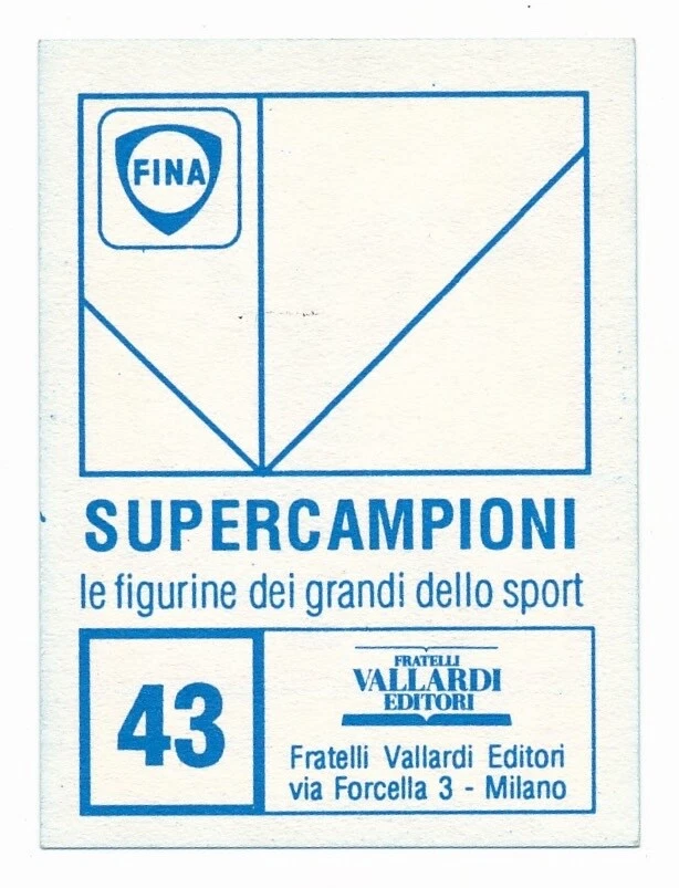 1988 Supercampioni CARL LEWIS #43 Olympics Track Card VALLARDI like Panini Vtg. - Image 2 of 2