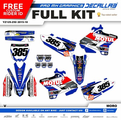 Yamaha Yz 125 250 15 16 17 18 Mx Graphics Decals Stickers Decallab Ebay