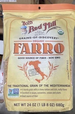 Bob's Red Mill Organic Farro 24 oz Pkg Experation 06/2026 ~Fast Free Shipping ~
