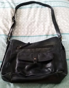 black soft leather crossbody bag