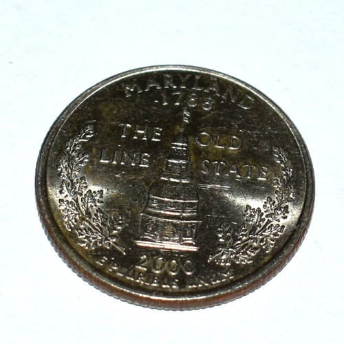2000 P Maryland State Quarter Cent Coin US Mint Error 25 Cent The Old Line 1788 - Picture 9 of 24