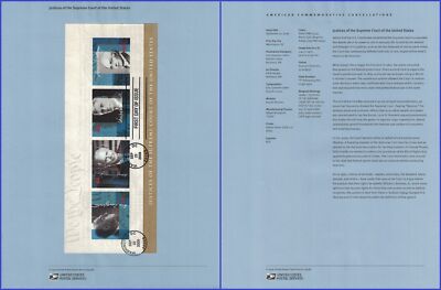USA7 #4422 U/A SOUVENIR PAGE FDC SvSht4 Supreme Court Justices | eBay
