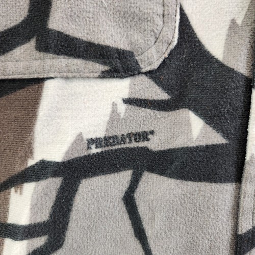 Vintage Cabelas Shirt Mens L Predator Camo Chamois Fleece Hunting Spooky 90s Vtg - Picture 4 of 12