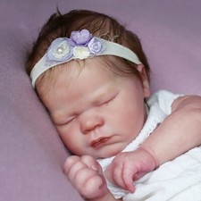 Lavender Sleeping Authentic 19" Reborn Doll Kit by Bountiful Baby Realborn/COA