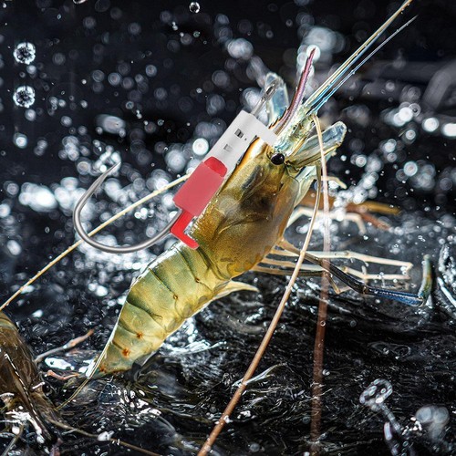 10 Pcs Shrimp Walker Hook Live Shrimp Holder Metal Barbed Fishhook W1B7