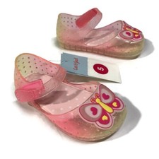 Cat Jack Toddler Girls SIZE 5 Hydee Jelly Sandals Pink Glitter Shoe