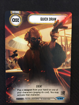2x Quick Draw Full Art Promo Star Wars Destiny Season 2 Playset